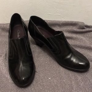 Clarks Black Leather Shoes